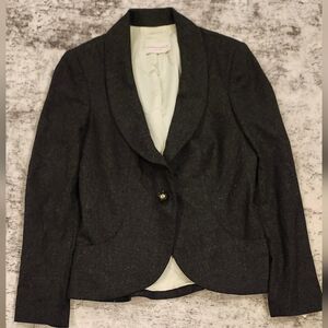 Charlotte Brody New York $990 Wool/Cashmere Blazer Size 4 Fits Small Charcoal